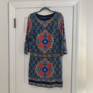 Laundry By Shelli Segal - 70s Retro Print Dress XS